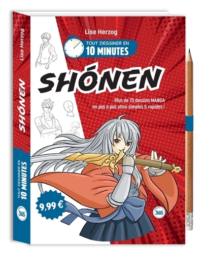 Shônen : plus de 75 dessins manga en pas-à-pas ultra-simples & rapides ! | Herzog, Lise (Auteur)
