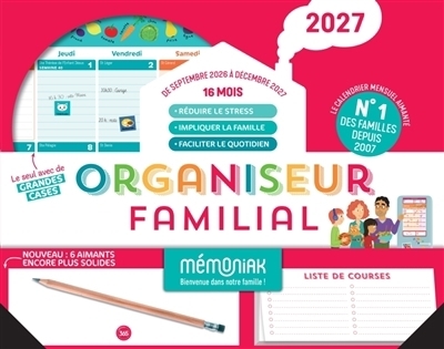 Organiseur familial Mémoniak 2027 | 