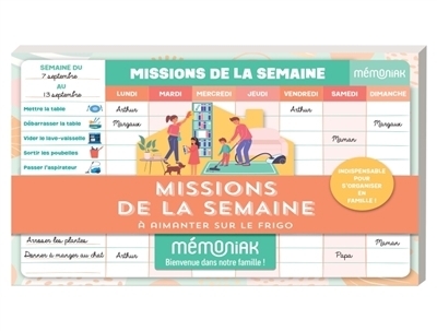 Missions de la semaine à aimanter sur le frigo | Ed. 365 (Auteur)