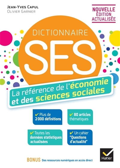Dictionnaire SES | Capul, Jean-Yves | Garnier, Olivier