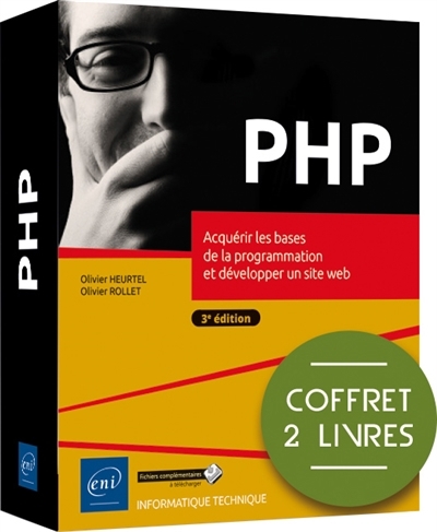 PHP : acquérir les bases de la programmation et développer un site web : coffret 2 livres | Heurtel, Olivier (Auteur) | Rollet, Olivier (Auteur)