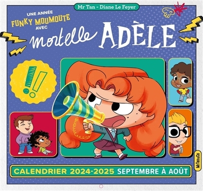 Calendrier mural Mortelle Adèle (2024-2025) | Agenda et Calendrier et journaux intime