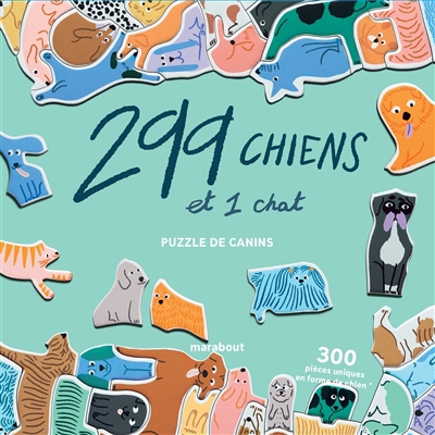 Casse-tête 300 - 299 chiens et 1 chat  | Casse-têtes