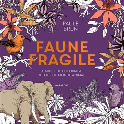 Faune fragile : Carnet de coloriage et tour du monde animal | Brun, Paule