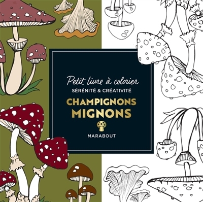 petit livre de coloriages : Champignons mignons (Le) | 