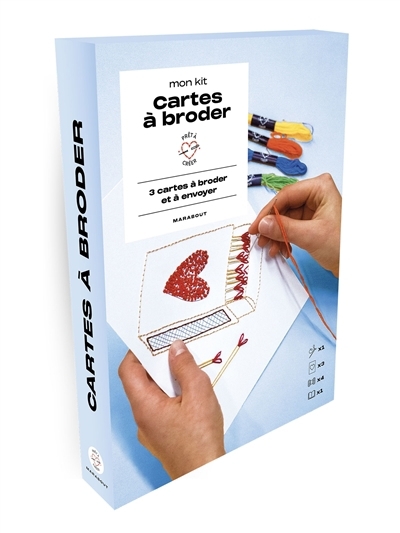 Mon kit cartes à broder : 3 cartes à broder et à envoyer | 