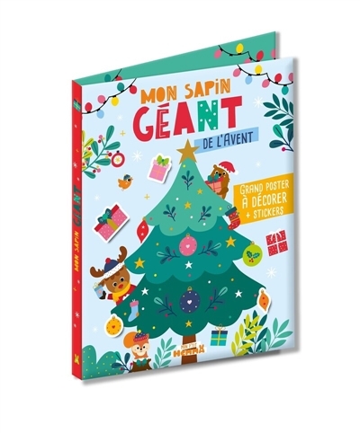 Mon P'tit Hemma : Mon sapin géant de l'Avent : Grand poster à décorer + stickers - 24 colos | Carotte et Compagnie (Illustrateur)