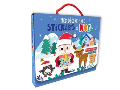 Mon P'tit Hemma : Mes décors avec stickers de Noël (Valisette) : 5 planches décors, 1 livre de colo, des stickers pailletés colorés brillants | Carotte et Compagnie (Illustrateur)