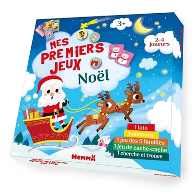 Mes premiers jeux : Noël : 1 loto, 1 memory, 1 jeu des 5 familles, 1 jeu de cache-cache, 1 cherche et trouve | Jeux collectifs & Jeux de rôles
