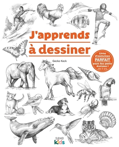 J'apprends à dessiner : livre d'exercices parfait pour les petits artistes ! | Keck, Gecko (Auteur)
