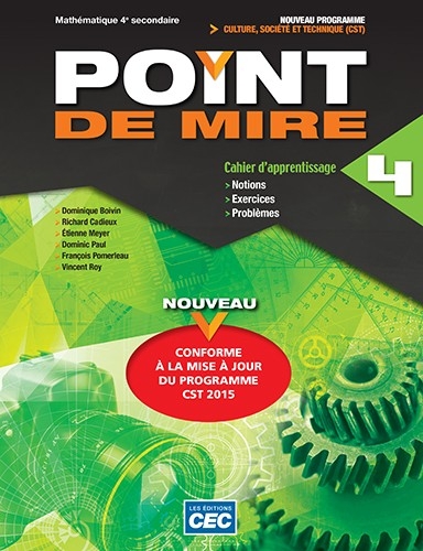 Point de mire 4 CST - Cahier d'apprentissage + exercices interactifs (version papier) - 4e secondaire | Boivin, Dominique