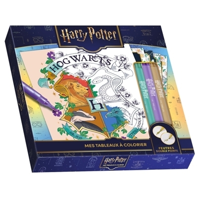 Harry Potter : Mes tableaux à colorier : Avec 3 feutres brillants | Dessin/coloriage/peinture