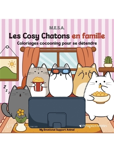 Les Cosy chatons en famille : Coloriages cooconing pour se détendre | M.E.S.A.