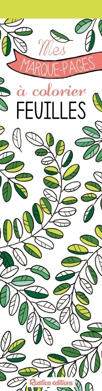 Feuilles : mes marque-pages à colorier | Coloriage