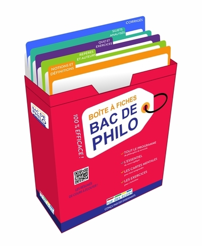 Boîte à fiches bac de philo : 100 % efficace ! : 80 fiches pour réussir l'épreuve ! | 