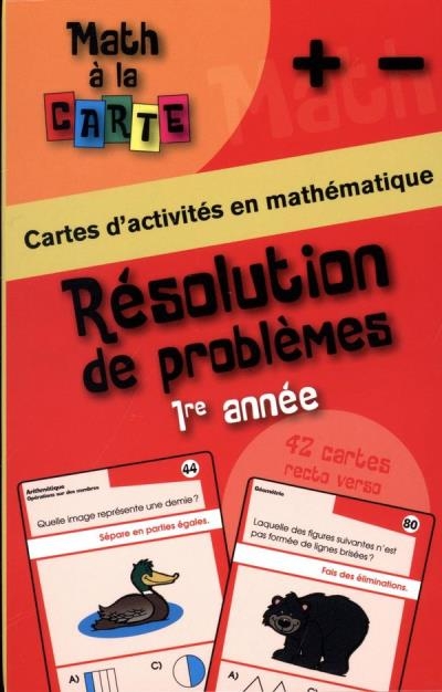 Résolution de problèmes, 1re année  | Mathématique