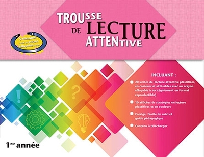 Trousse de lecture attentive, 1re année | Nadeau, Laurie (Auteur) | Landry, Josianne (Auteur)