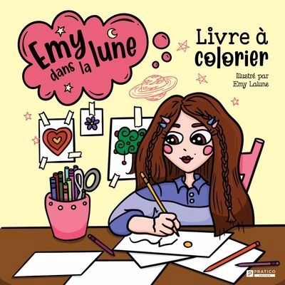 Emy dans la lune : Livre à colorier | Gernaey, Emy (Illustrateur)