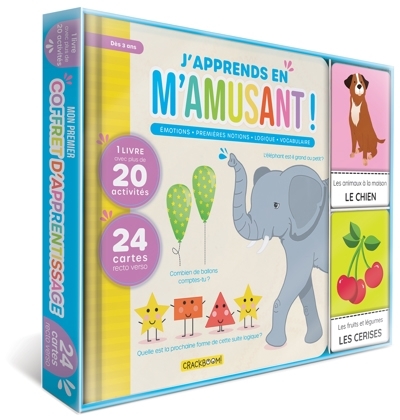 Mon premier coffret d'apprentissage - J'apprends en m'amusant ! : Vocabulaire, premières notions, logique, émotions | Jeux éducatifs