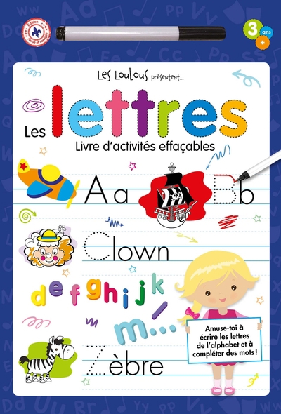 lettres : Livre d'activités effaçables (Les) | Bergevin, Dominique