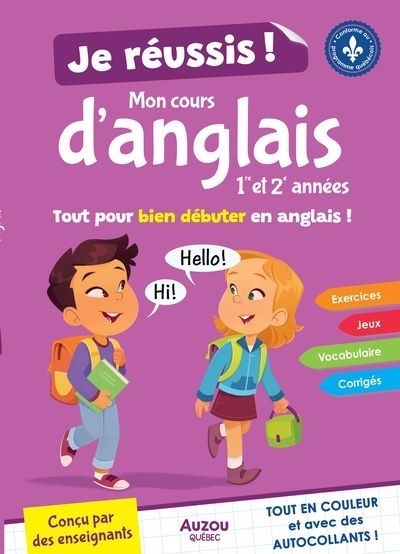 Je réussis mon cours d'anglais 1re et 2e années | Jasmin, Chantal