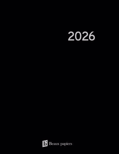 Agenda hebdomadaire 2026 - Noir | 