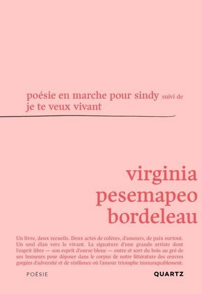 Poésie en marche pour Sindy - Je te veux vivant [nouvelle édition] | Pesemapeo-Bordeleau, Virginia (Auteur)