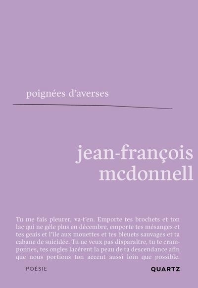 Poignées d'averses | McDonnell, Jean-François (Auteur)