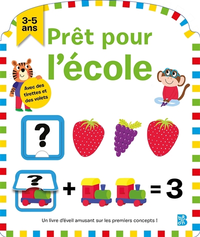 Prêt pour l'école, 3-5 ans : un livre d'éveil amusant sur les premiers concepts ! | 