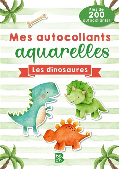 Mes autocollants aquarelles : Les dinosaures | 