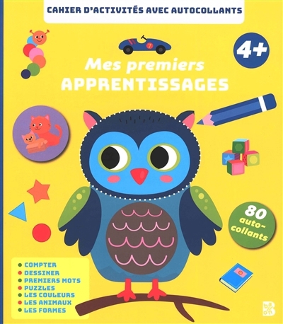 Mes premiers apprentissages 4+ : cahier d'activités avec autocollants | Rypens, An (Illustrateur)