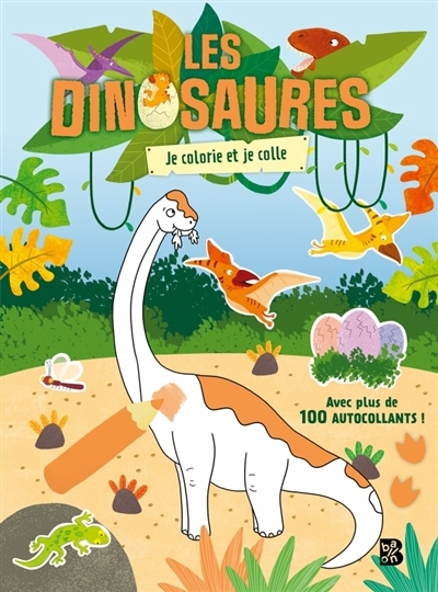 dinosaures : Je colorie et je colle (Les) | 
