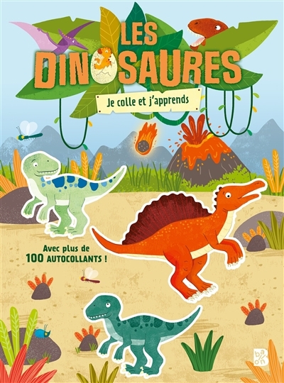 dinosaures : je colle et j'apprends (Les) | Scudamore, Angelika (Illustrateur)
