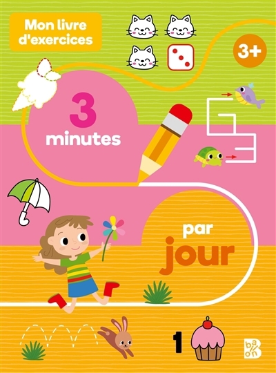 Mon livre d'exercices : 3 minutes par jour : 3+ | KaaTigo (Illustrateur)