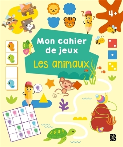 Mon cahier de jeux : Les animaux | 