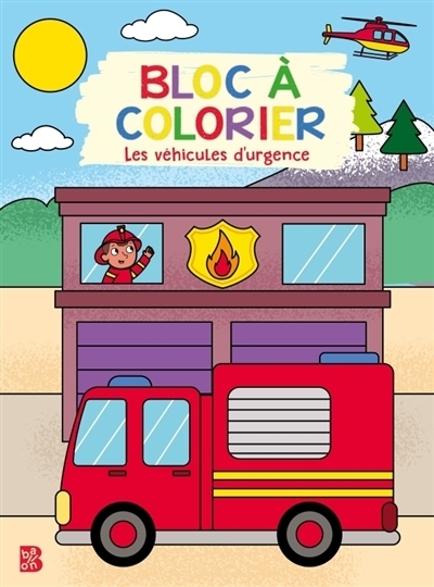 Bloc à colorier : Les véhicules d'urgence | 