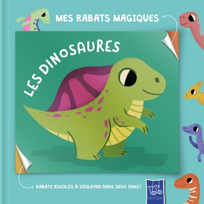 dinosaures : rabats rigolos à soulever dans deux sens ! (Les) | Martins, Elsa (Illustrateur)