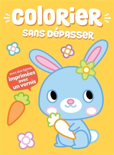 Colorier sans dépasser : Lapin bleu | 