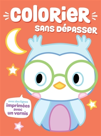 Colorier sans dépasser : Hibou à lunettes | 