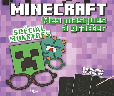 Minecraft : mes masques à gratter : spécial monstres | Sapuppo, Daniele