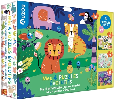 Mes 4 puzzles évolutifs | Puzzle en bois