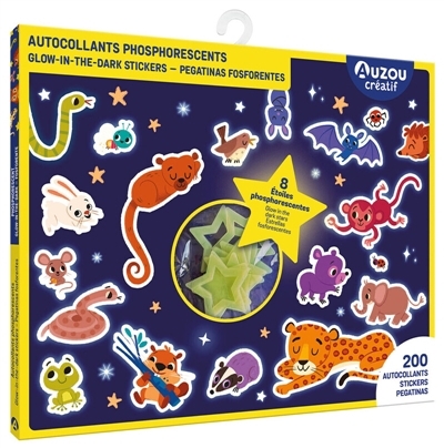 Autocollants phosphorescents : 8 étoiles phosphorescentes ! | Autocollant et pochoir