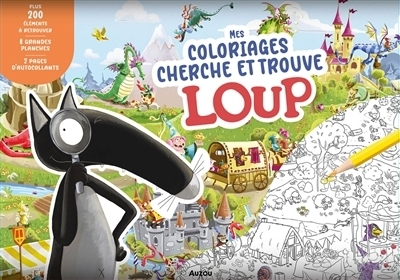 Mes coloriages cherche & trouve loup | Lallemand, Orianne (Illustrateur) | Thuillier, Eléonore (Illustrateur)