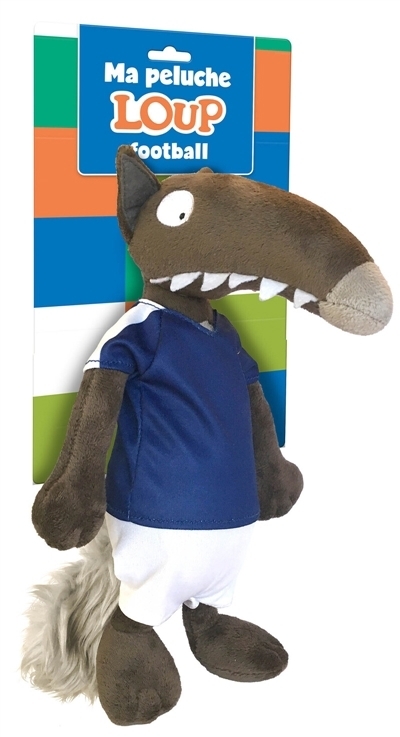 Peluche loup foot | Peluche et marionnette