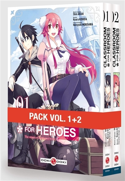 Classroom for heroes : the return of the former brave : pack T.01 + T.02 | Araki, Shin (Auteur) | Kishida, Koara (Illustrateur) | Morisawa, Haruyuki (Illustrateur)