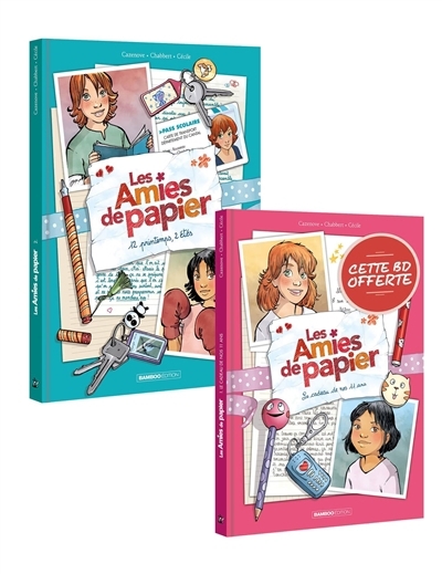 Les amies de papier : T.01 + T.02 : pack promo | Cazenove, Christophe (Auteur) | Chabbert, Ingrid (Auteur) | Cécile (Illustrateur)